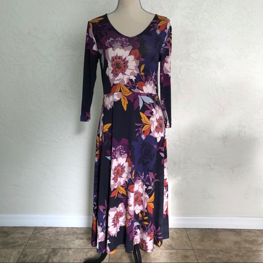 New Spense Purple Floral Dress Small